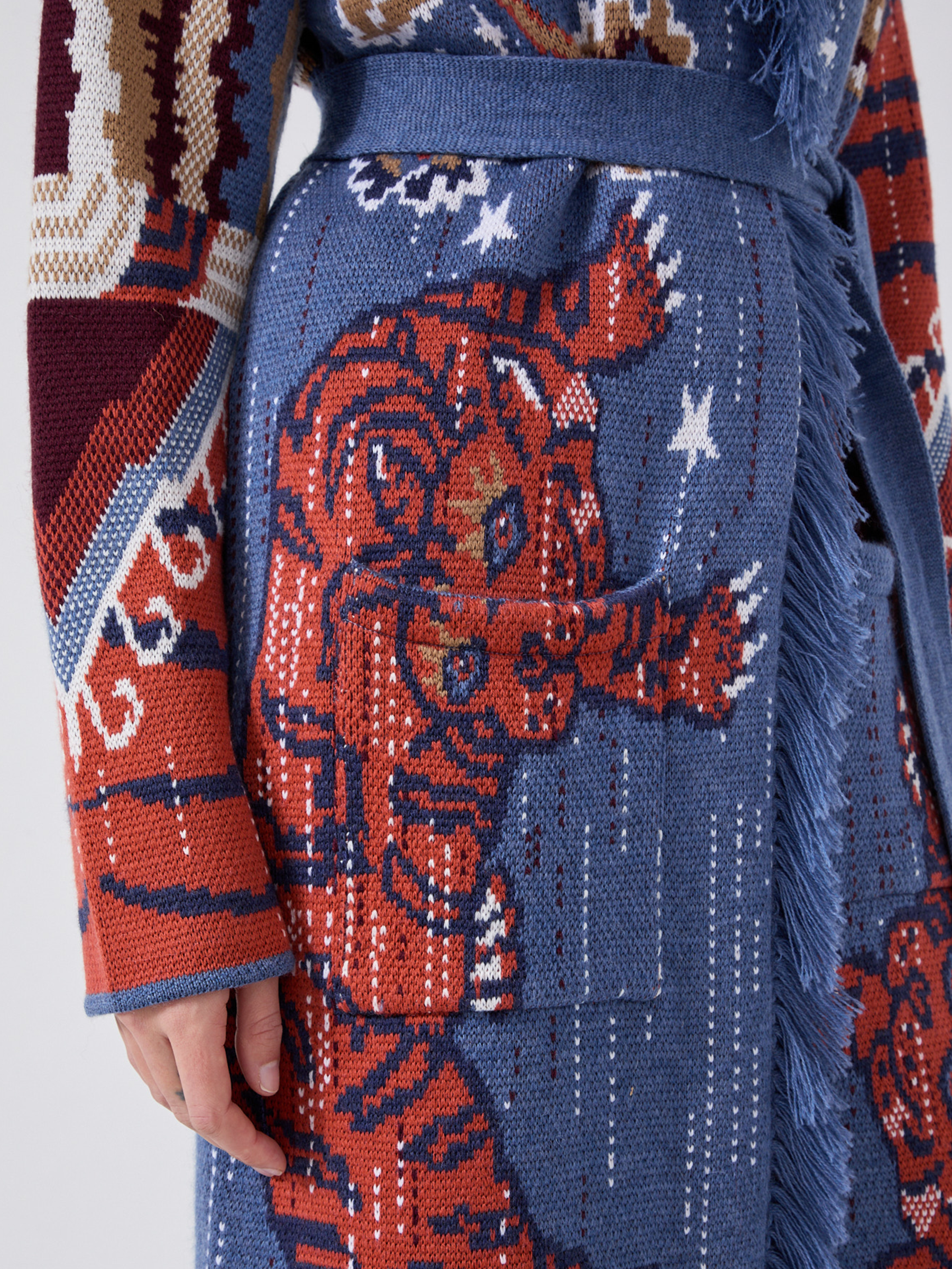 Tibetan Tiger Merino Coat Blue