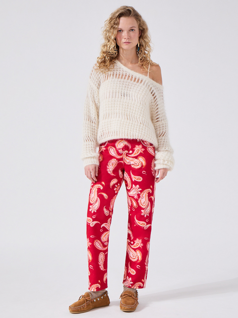 Jimi Straight Leg Jeans Red
