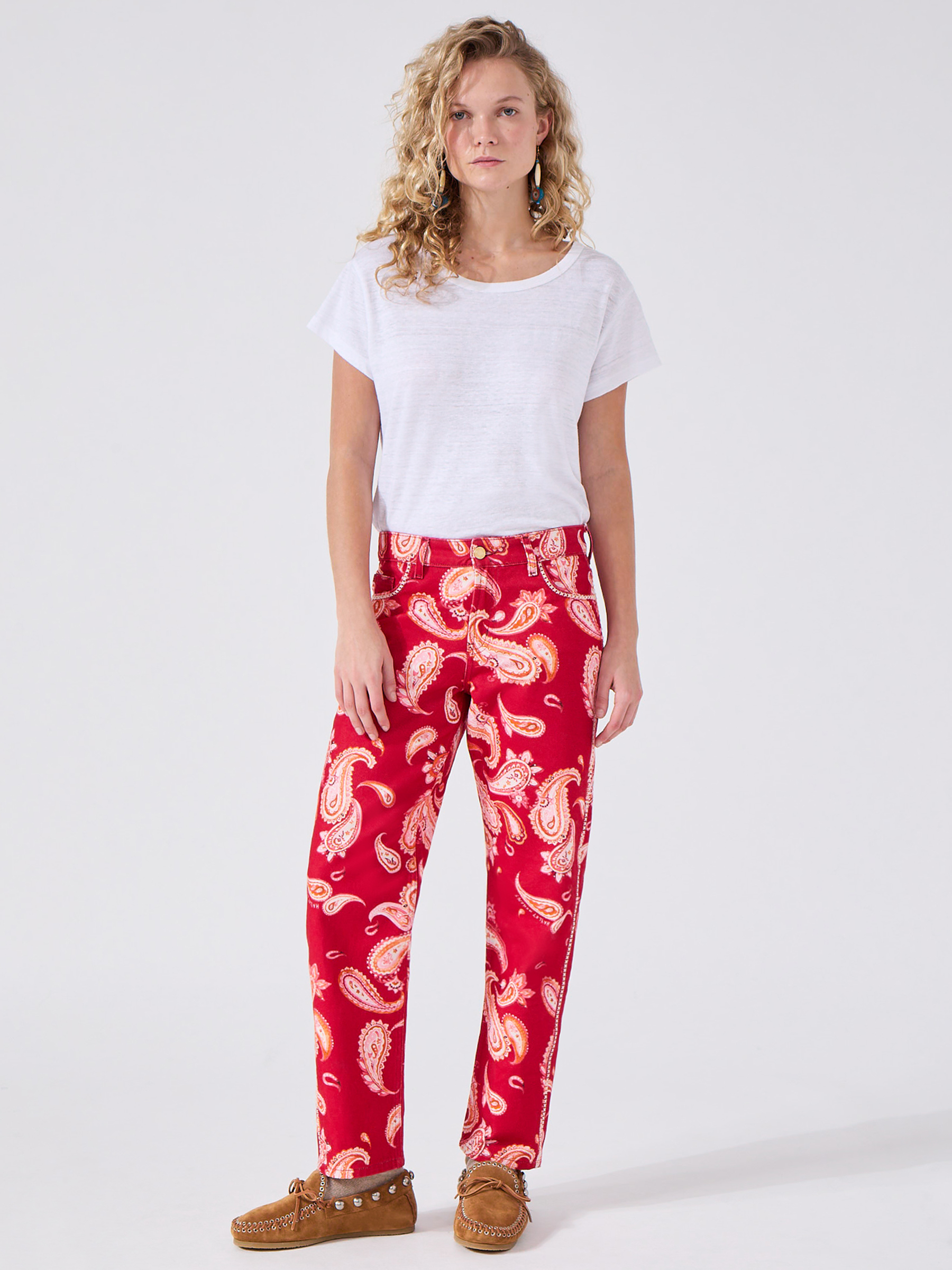 Jimi Straight Leg Jeans Red