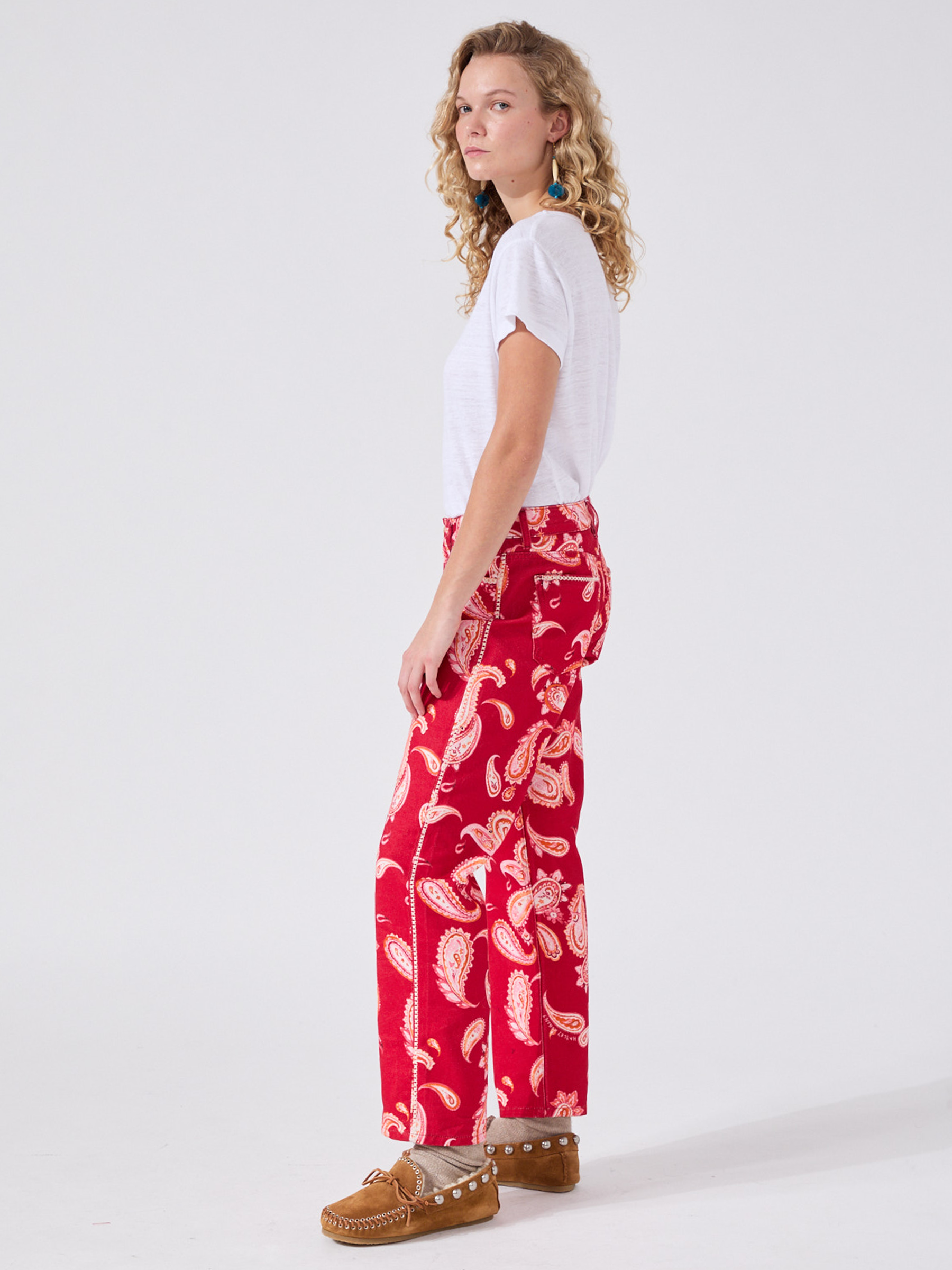 Jimi Straight Leg Jeans Red