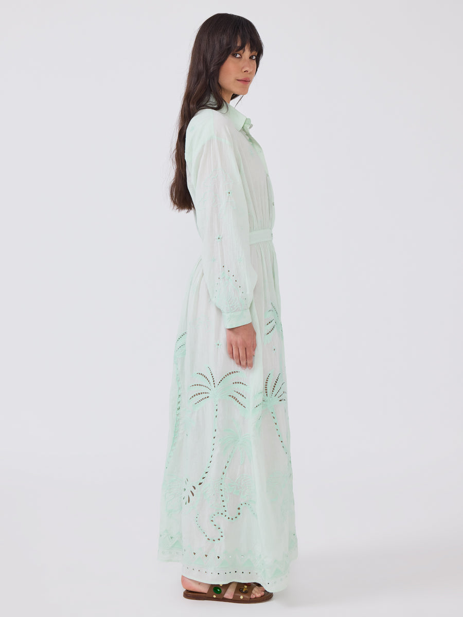 Eden Palm Dress Mint