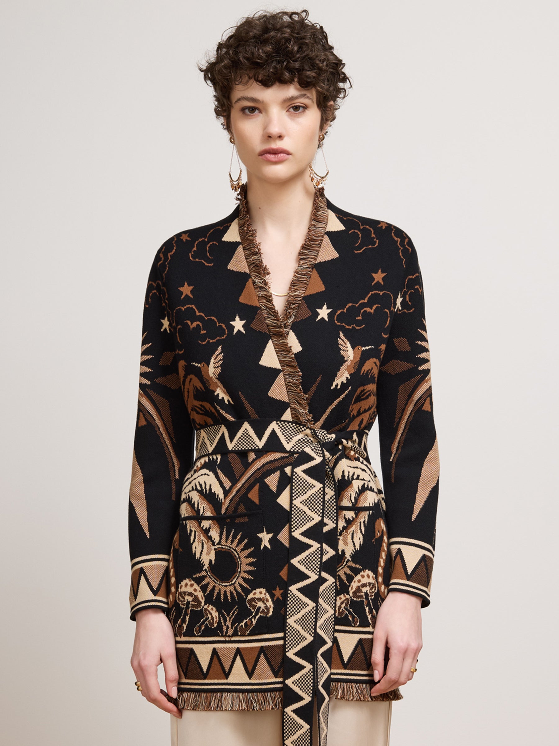 Magic Leopard Cardigan Black