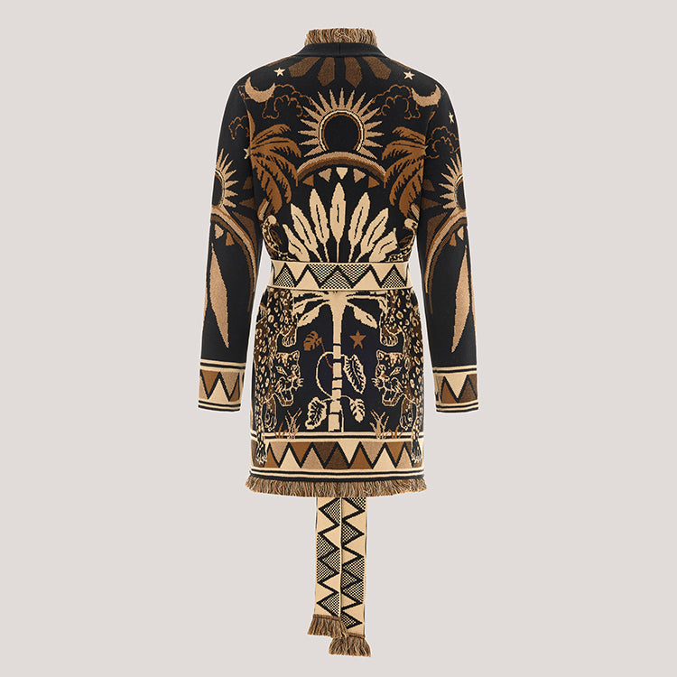 Magic Leopard Cardigan Black