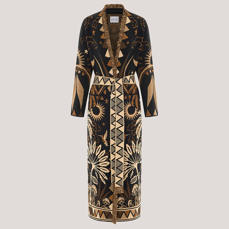 Magic Leopard Duster Black