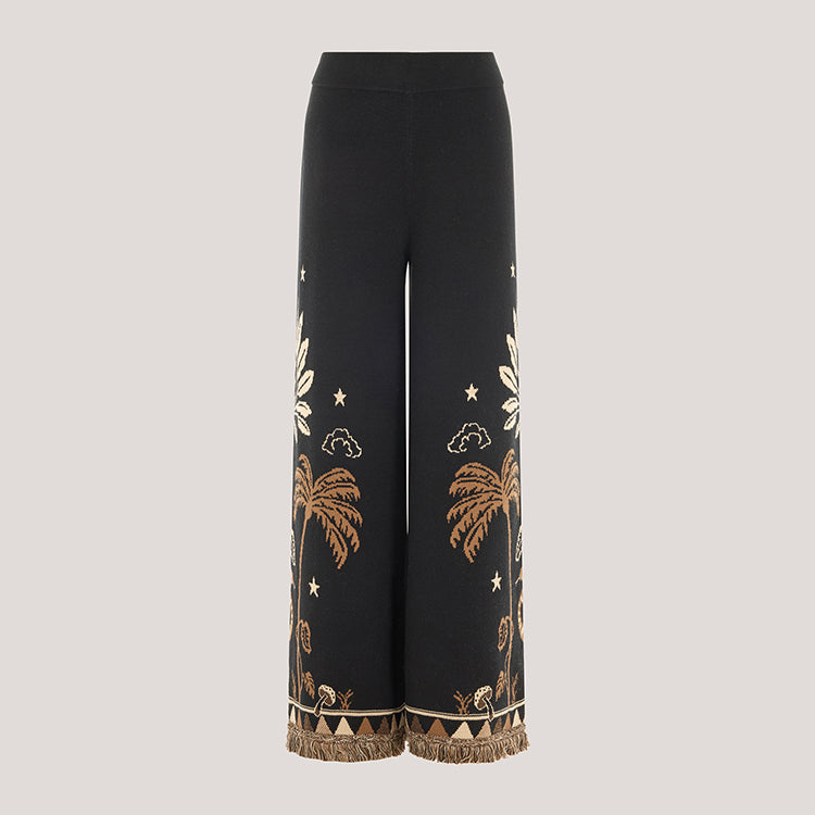 Magic Leopard Trousers Black