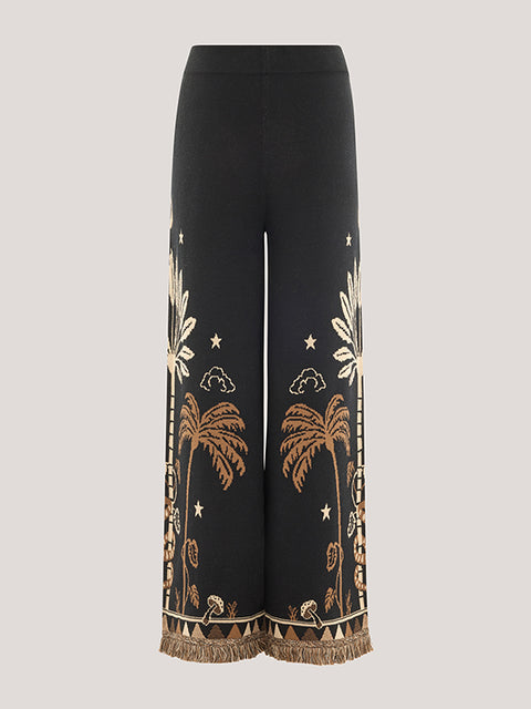 Magic Leopard Trousers Black