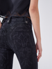 Marley Laser Printed Flare Jeans Black