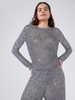 Moonshine Sequin Knit Top Grey