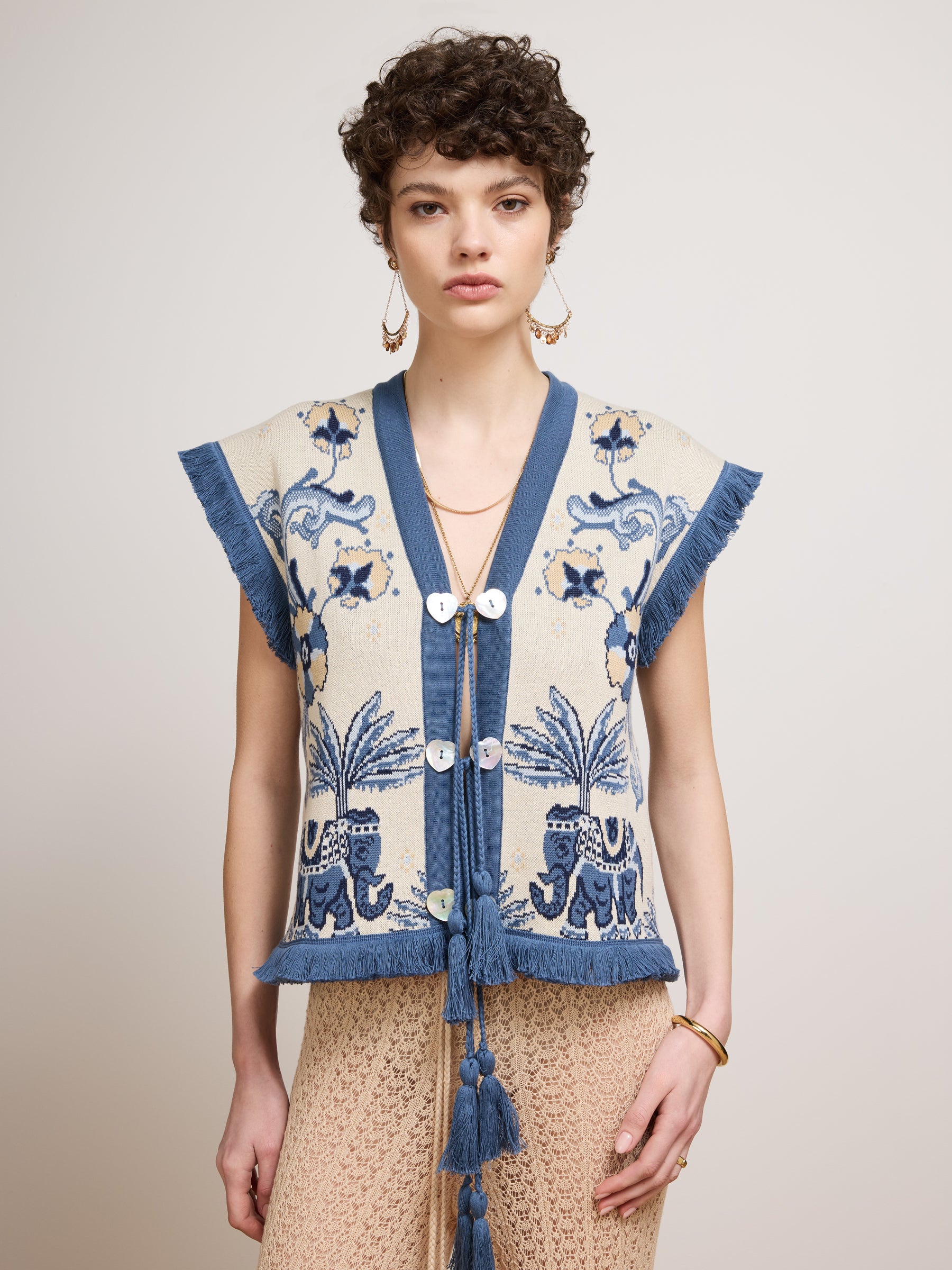 Nandita Waistcoat Blue