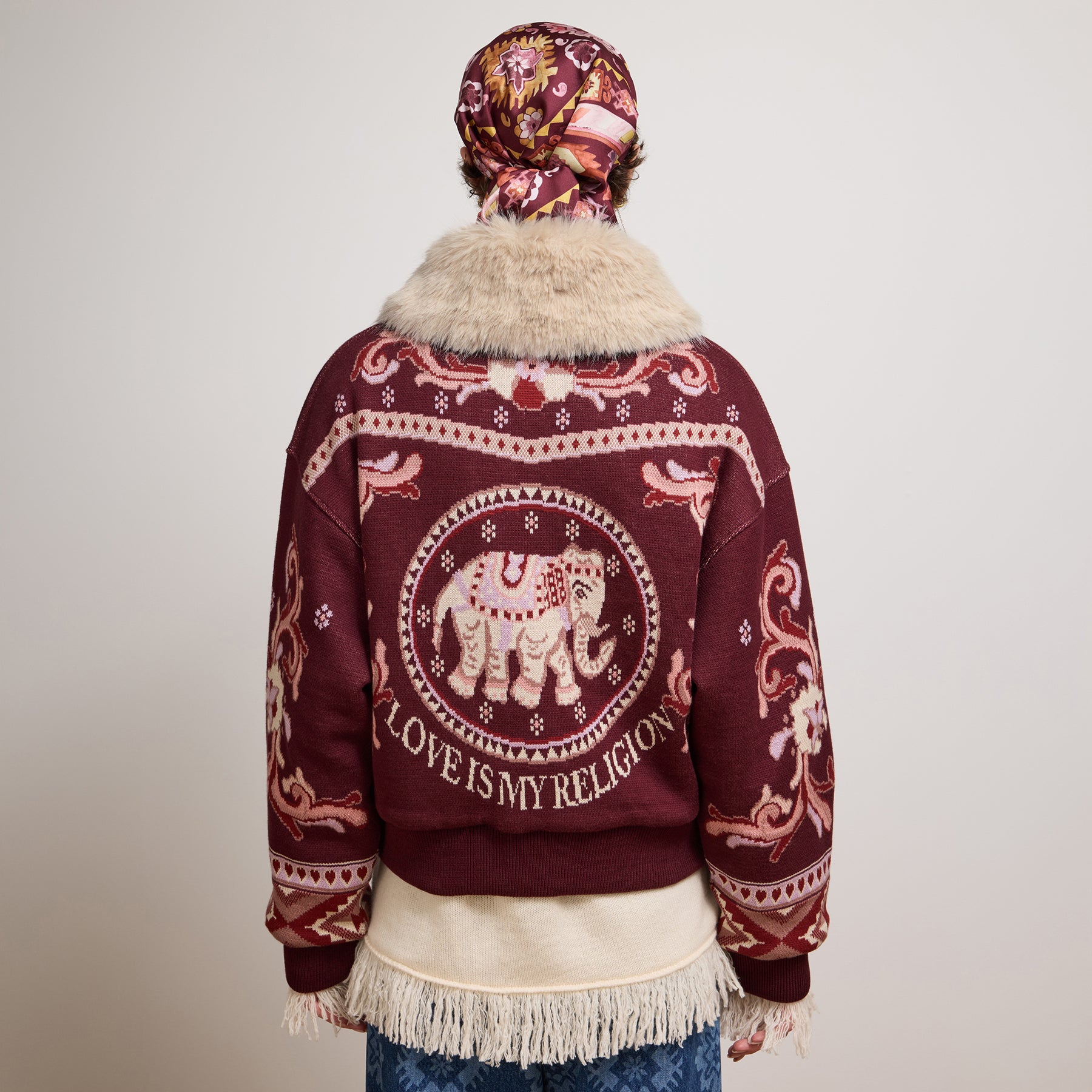 Nandita Bomber Burgundy
