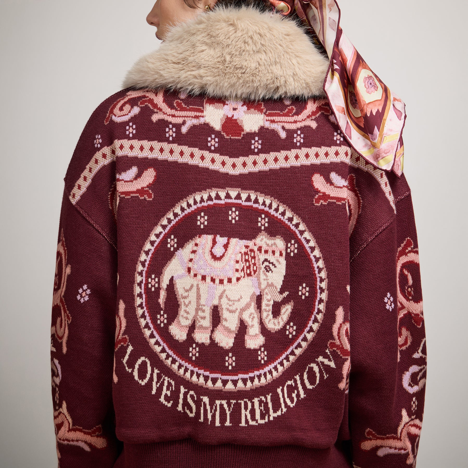 Nandita Bomber Burgundy
