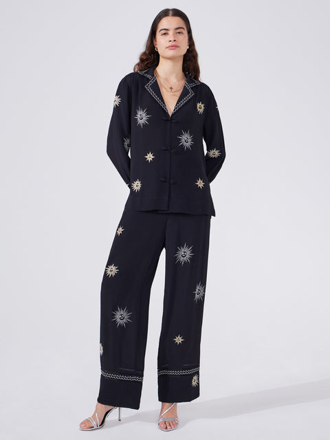 Nima Viscose Embroidered Pyjama Shirt