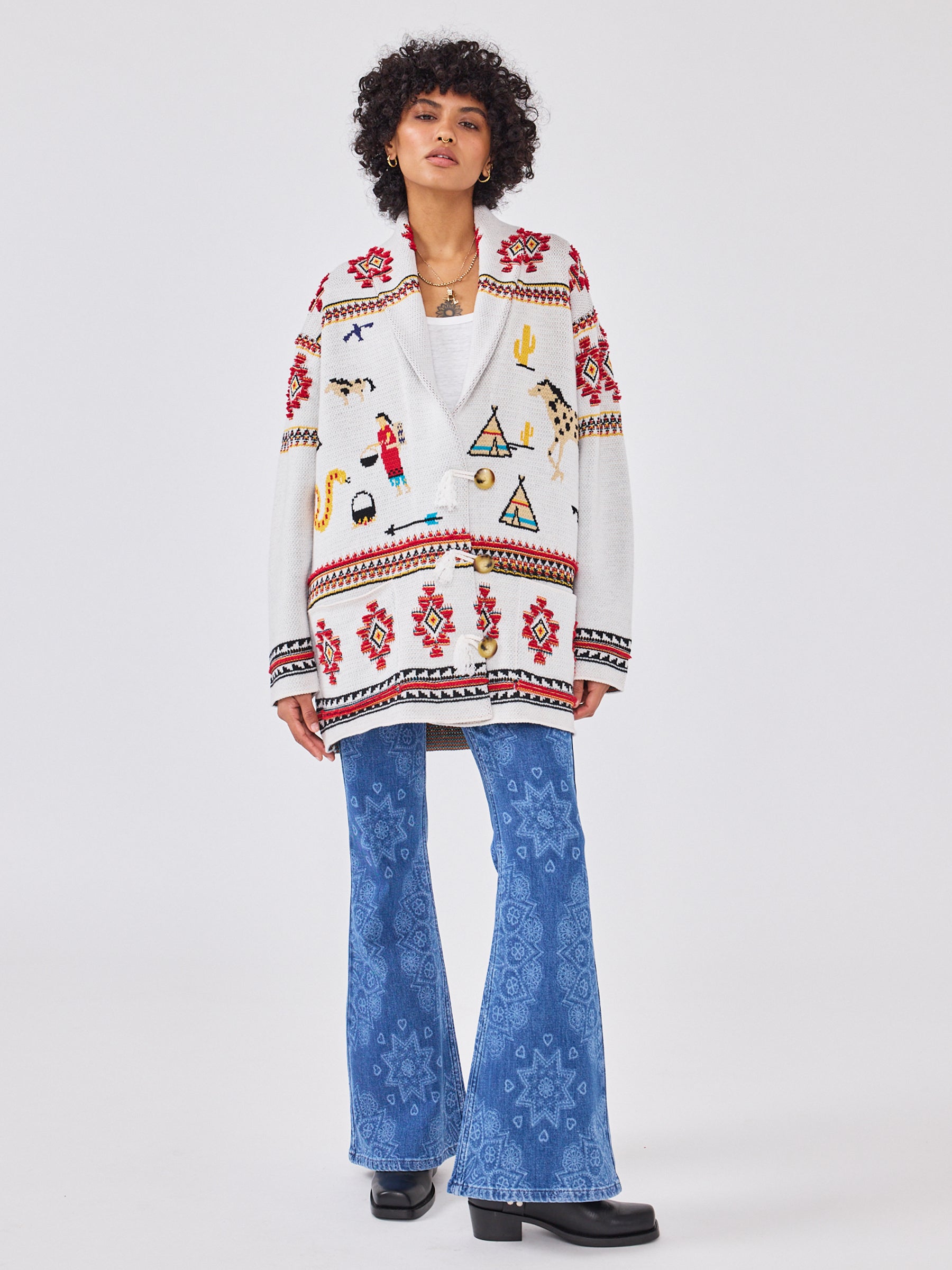 Nomadic Tapestry Cardigan Cream – Hayley Menzies