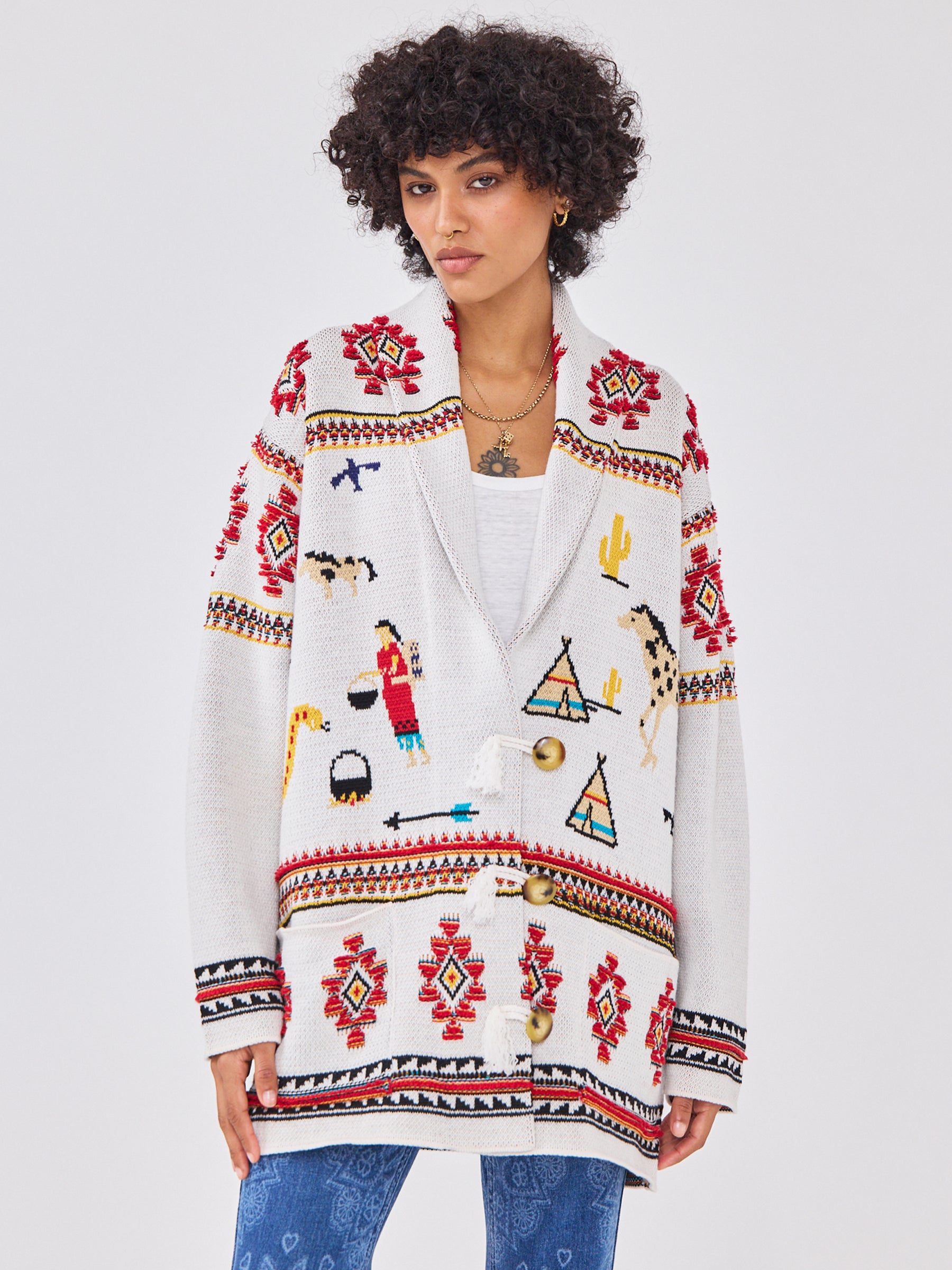 Nomadic Tapestry Cardigan Cream