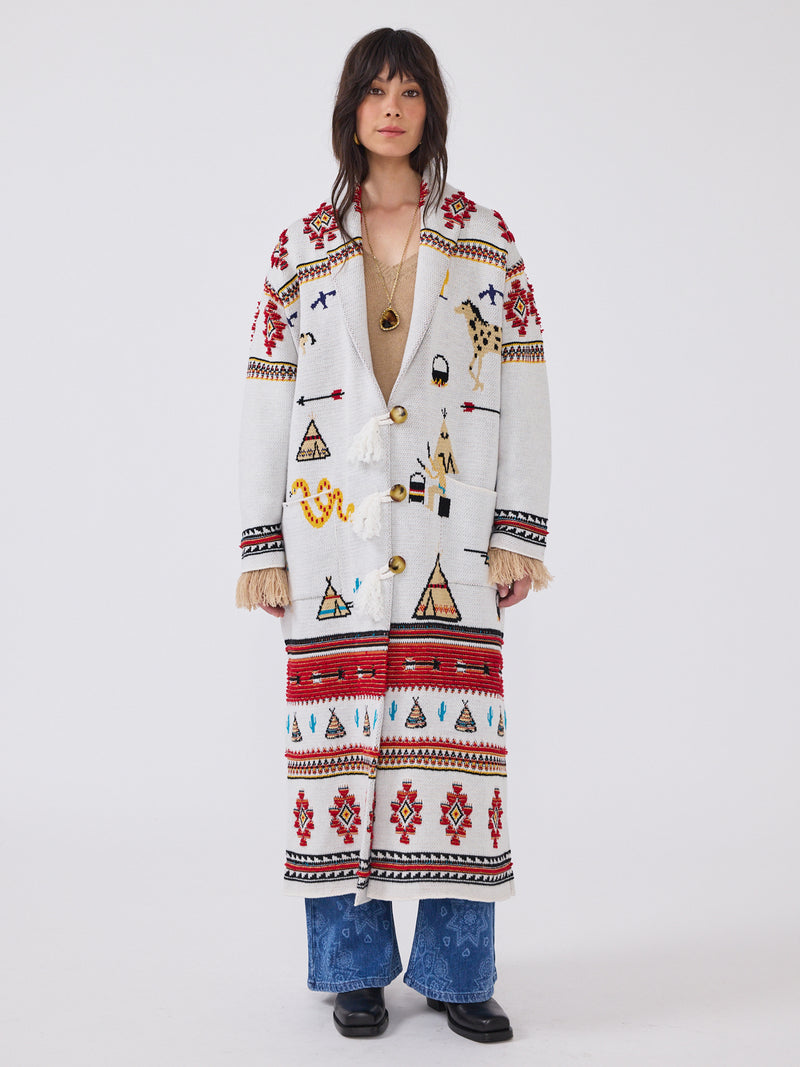 Nomadic Tapestry Coat Cream