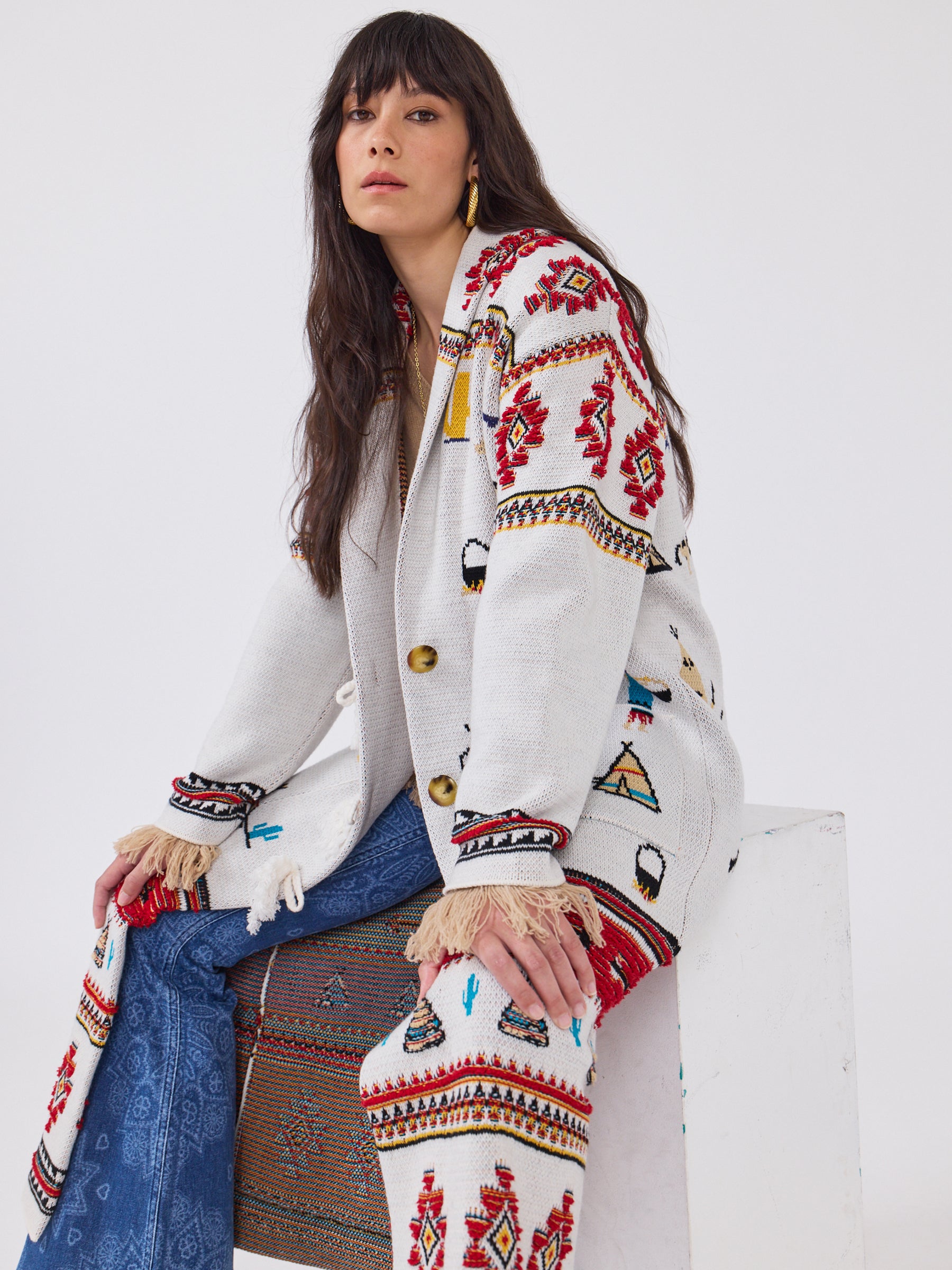 Nomadic Tapestry Coat Cream