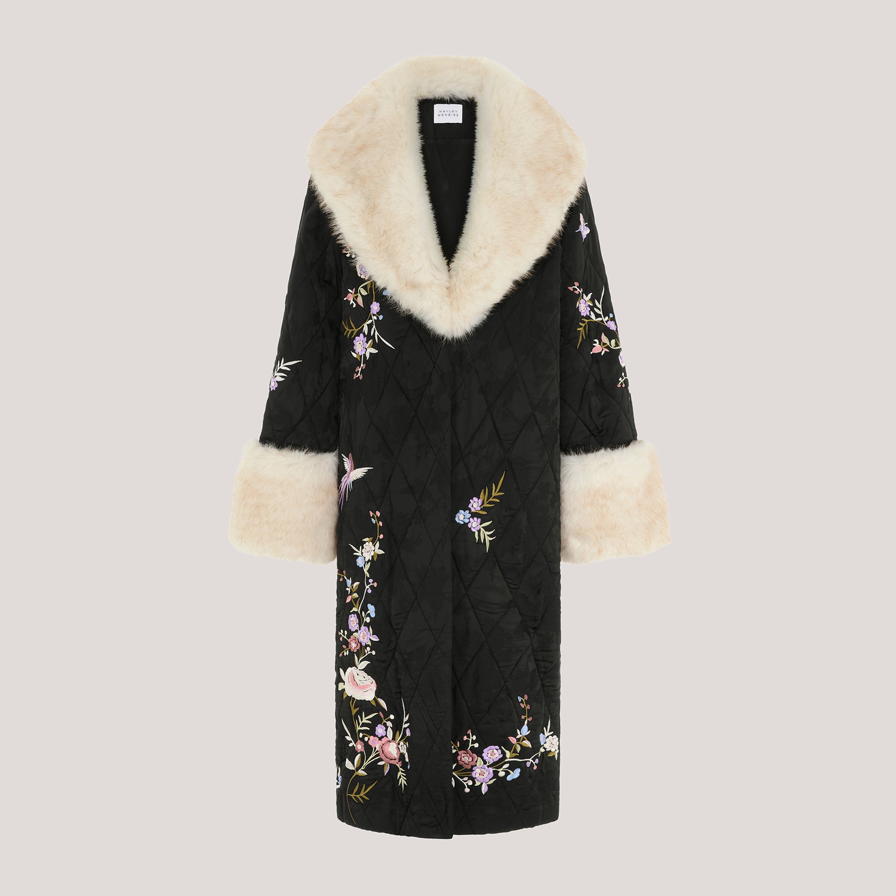 Olsen Satin Coat Black