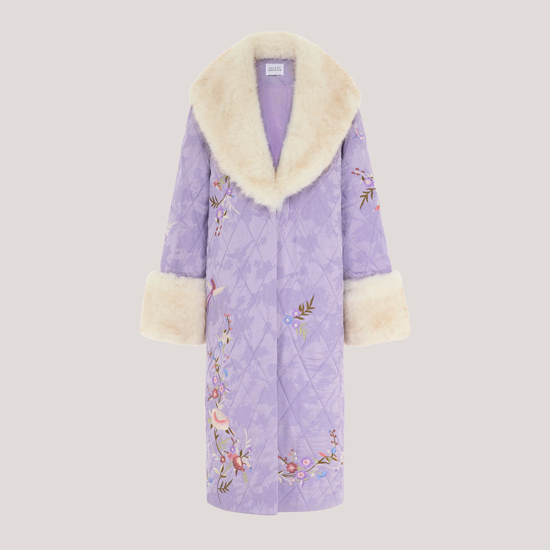 Olsen Satin Coat Lilac