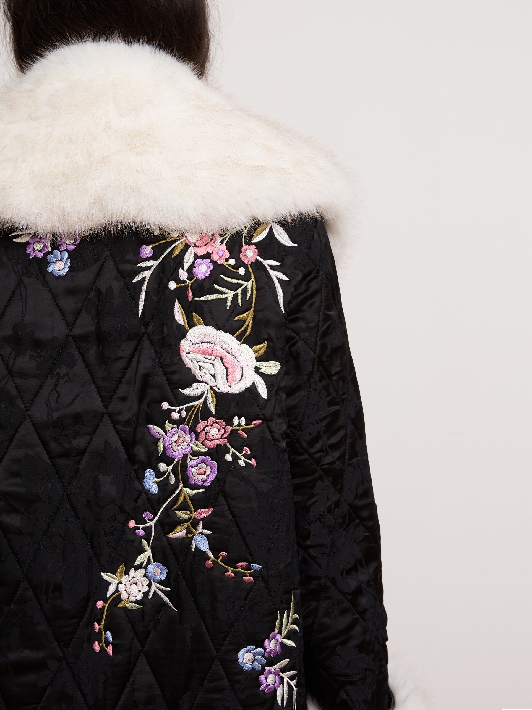 Olsen Satin Coat Black