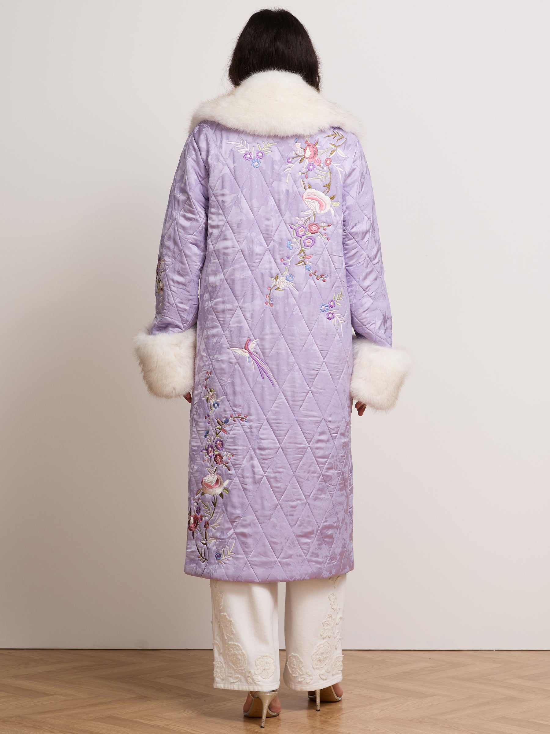 Olsen Satin Coat Lilac