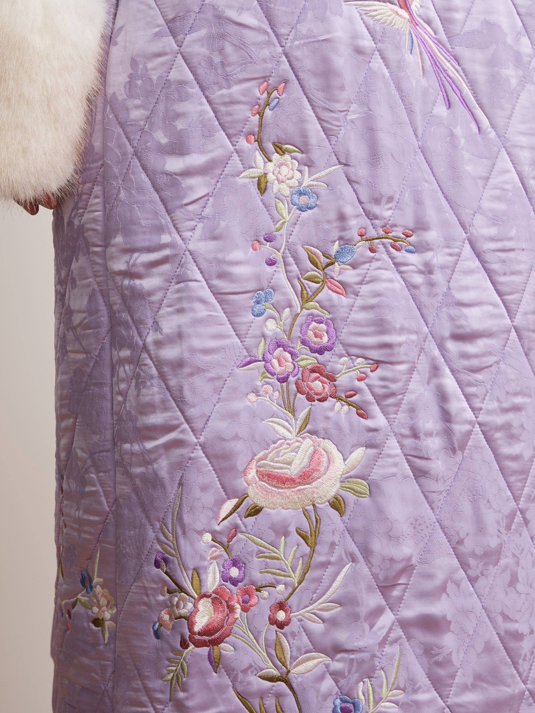 Olsen Satin Coat Lilac