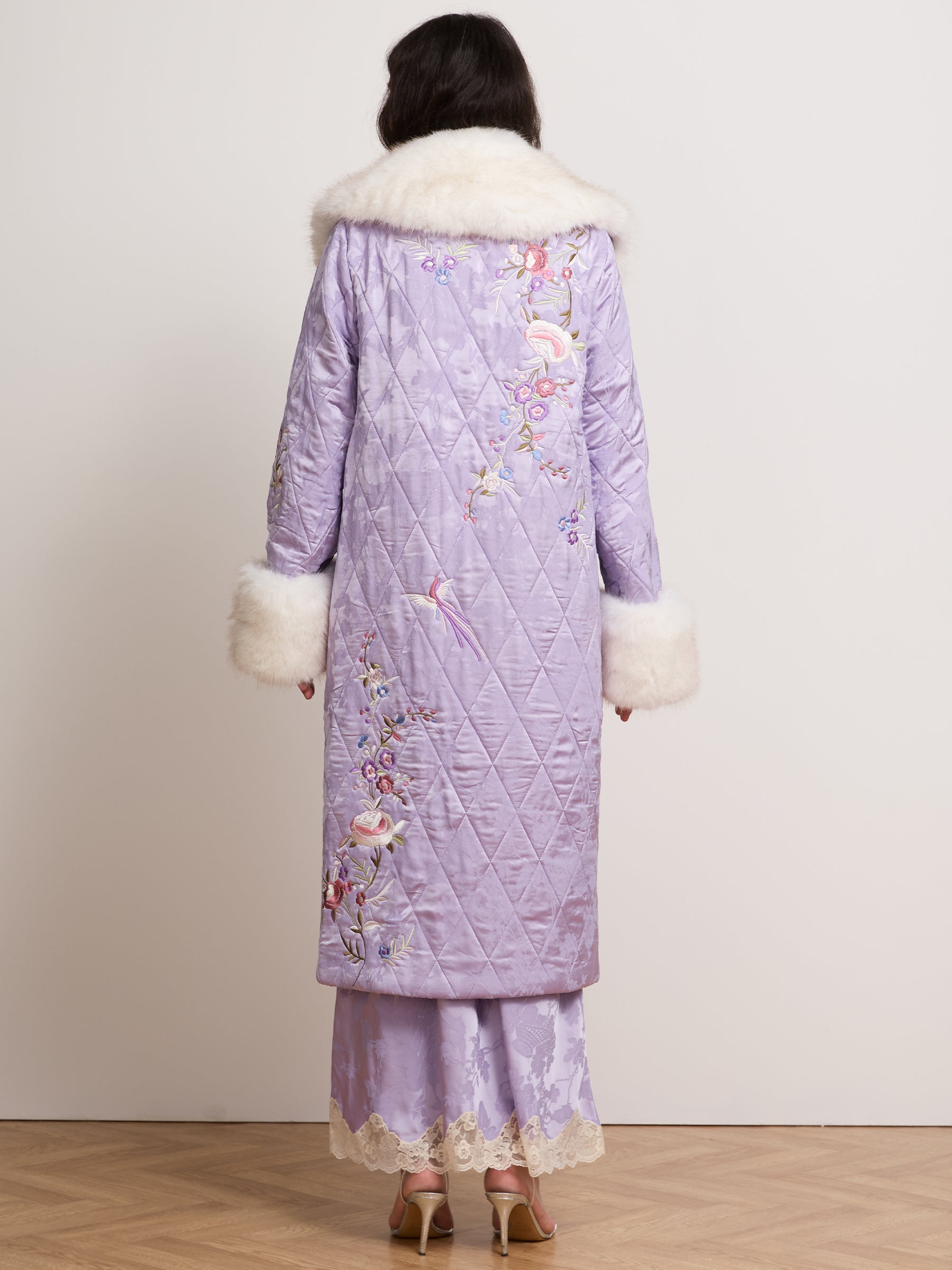 Olsen Satin Coat Lilac