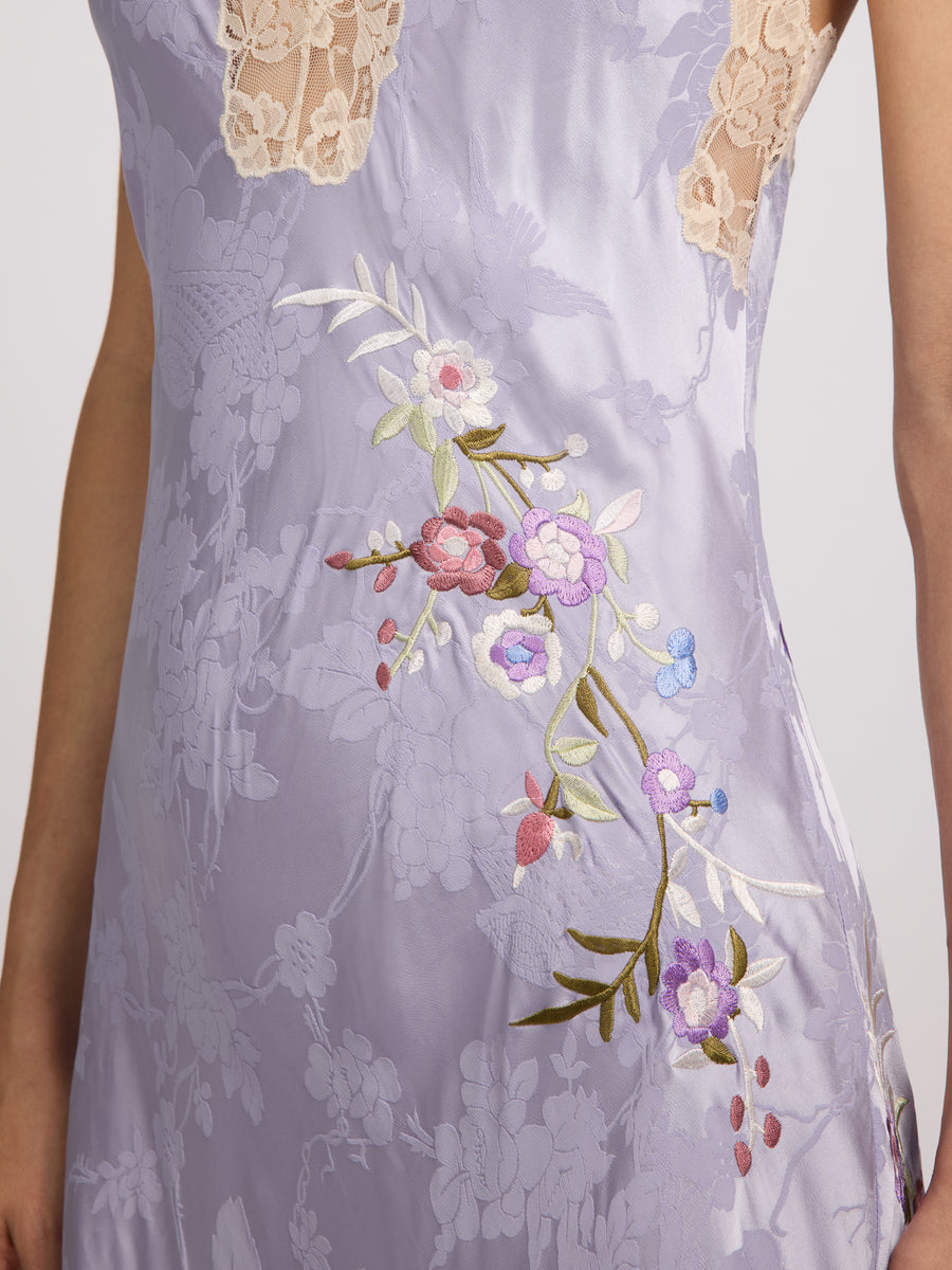 Olsen Satin Slip Dress Lilac