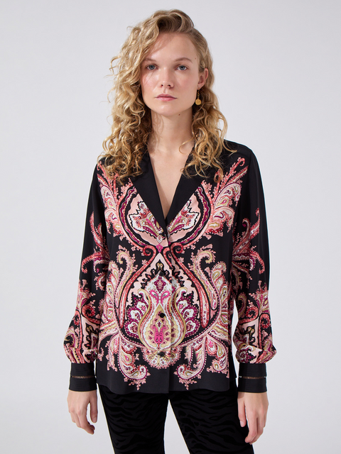 Jimi Silk Shirt Black