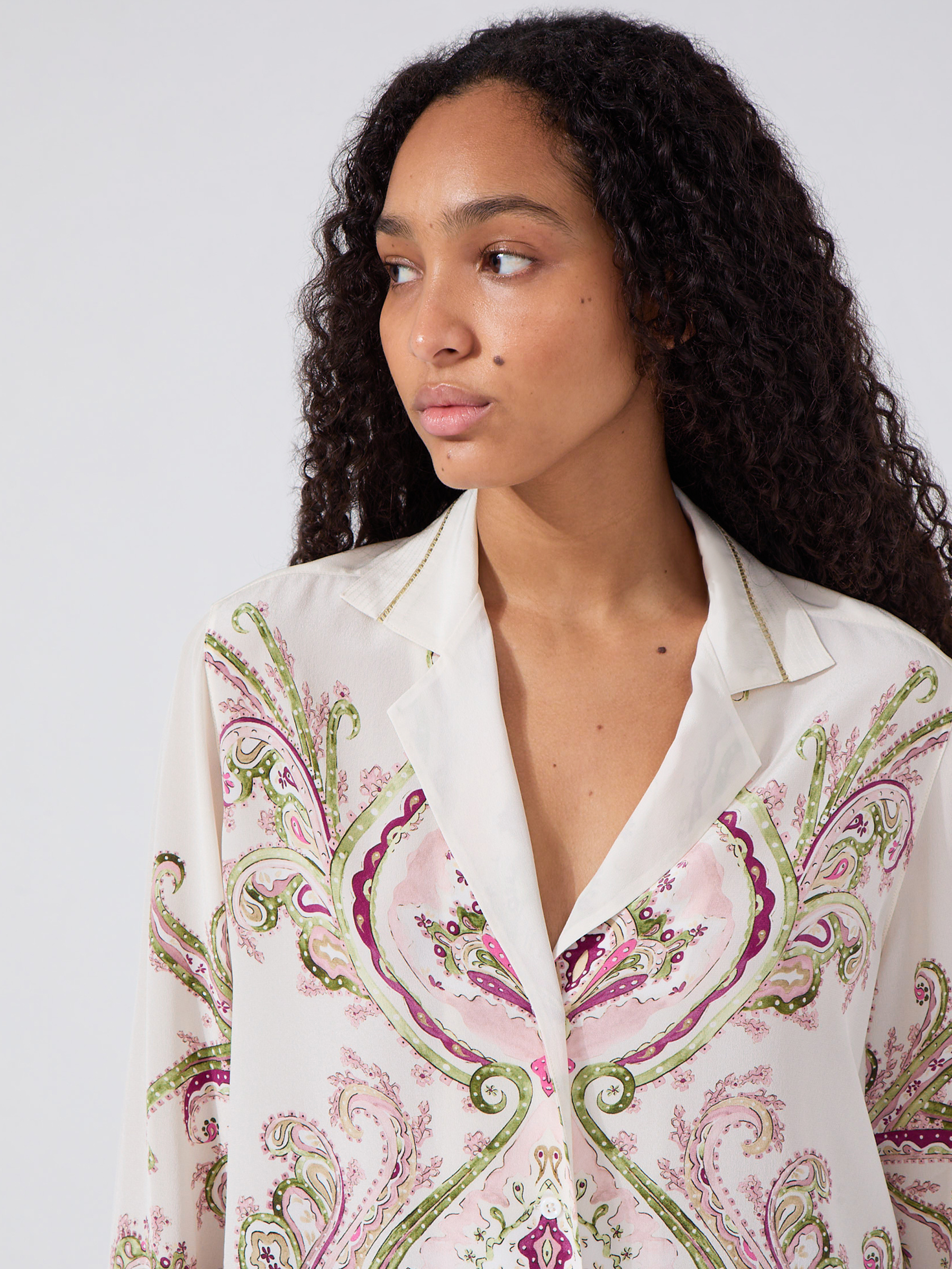 Jimi Silk Shirt Cream