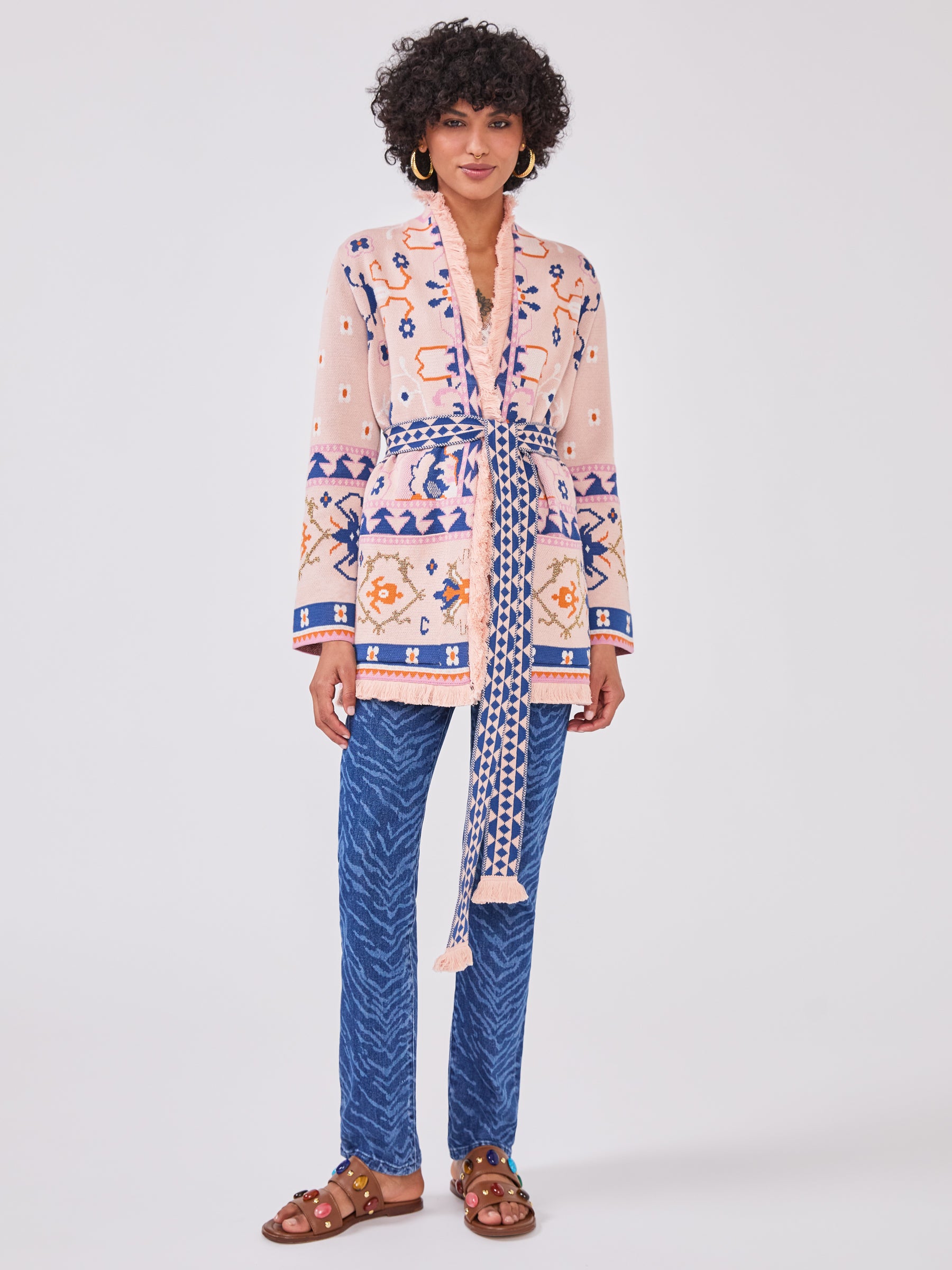 Desert Loom Cardigan Pink