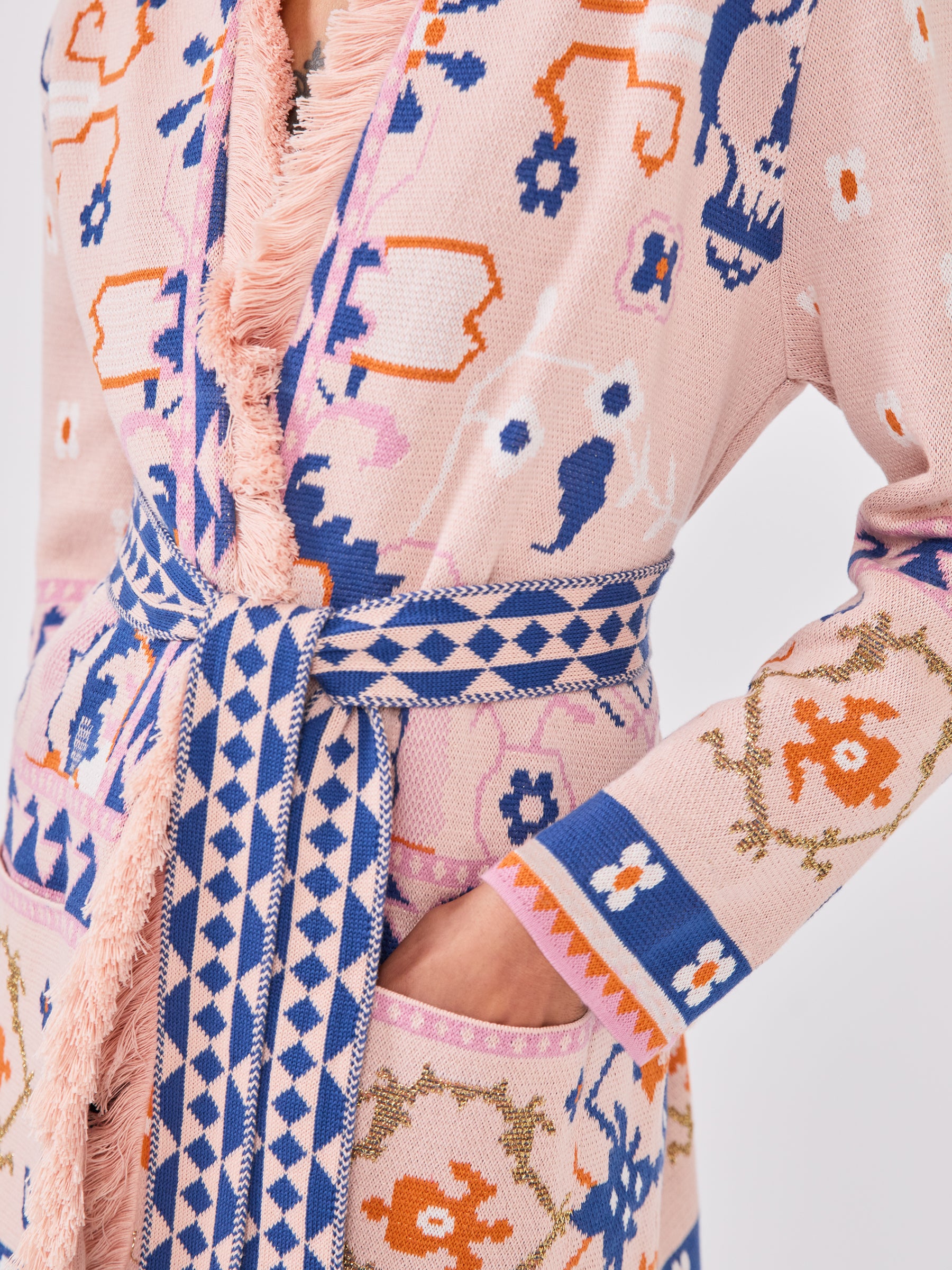 Desert Loom Cardigan Pink