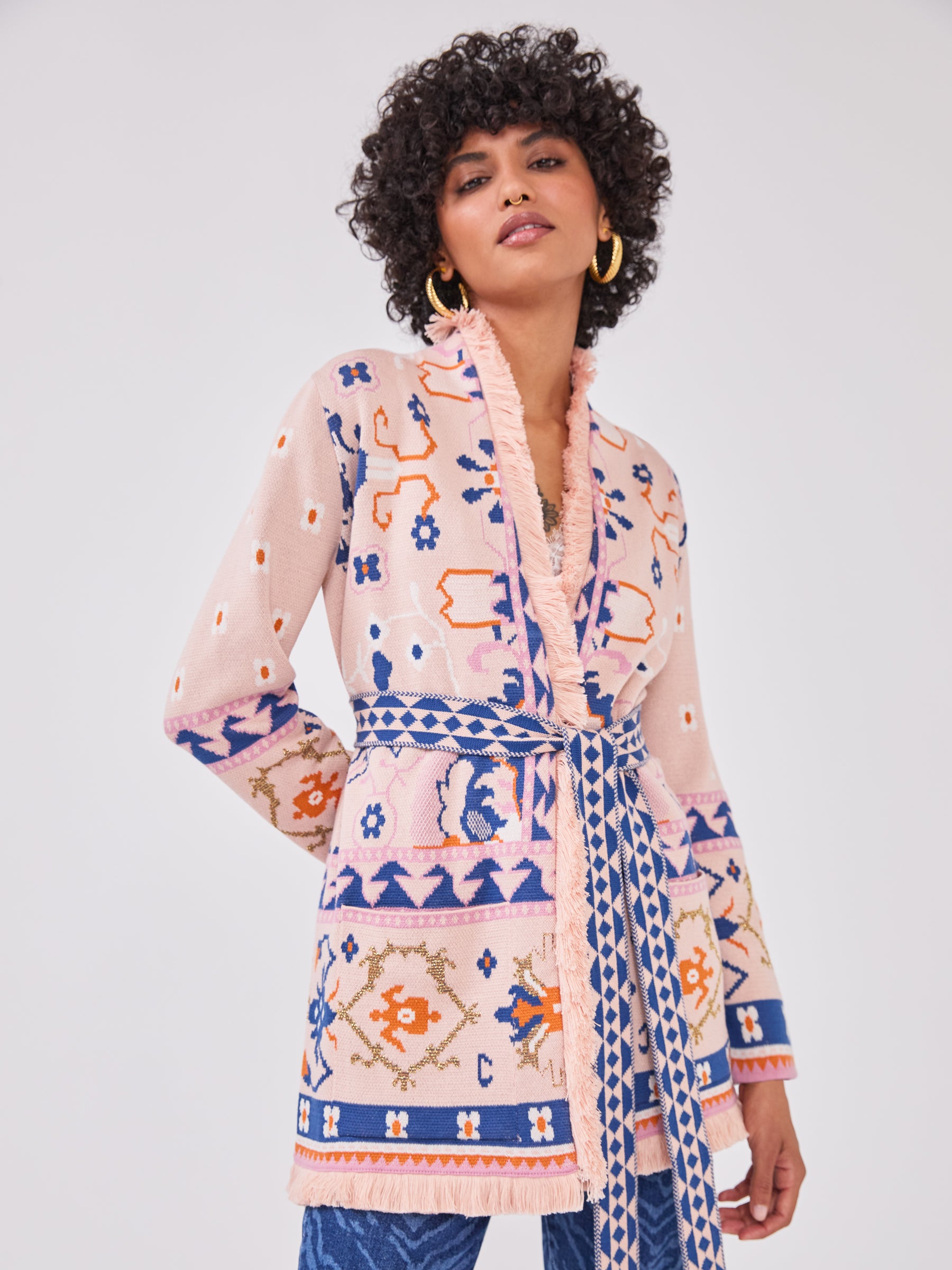 Desert Loom Cardigan Pink