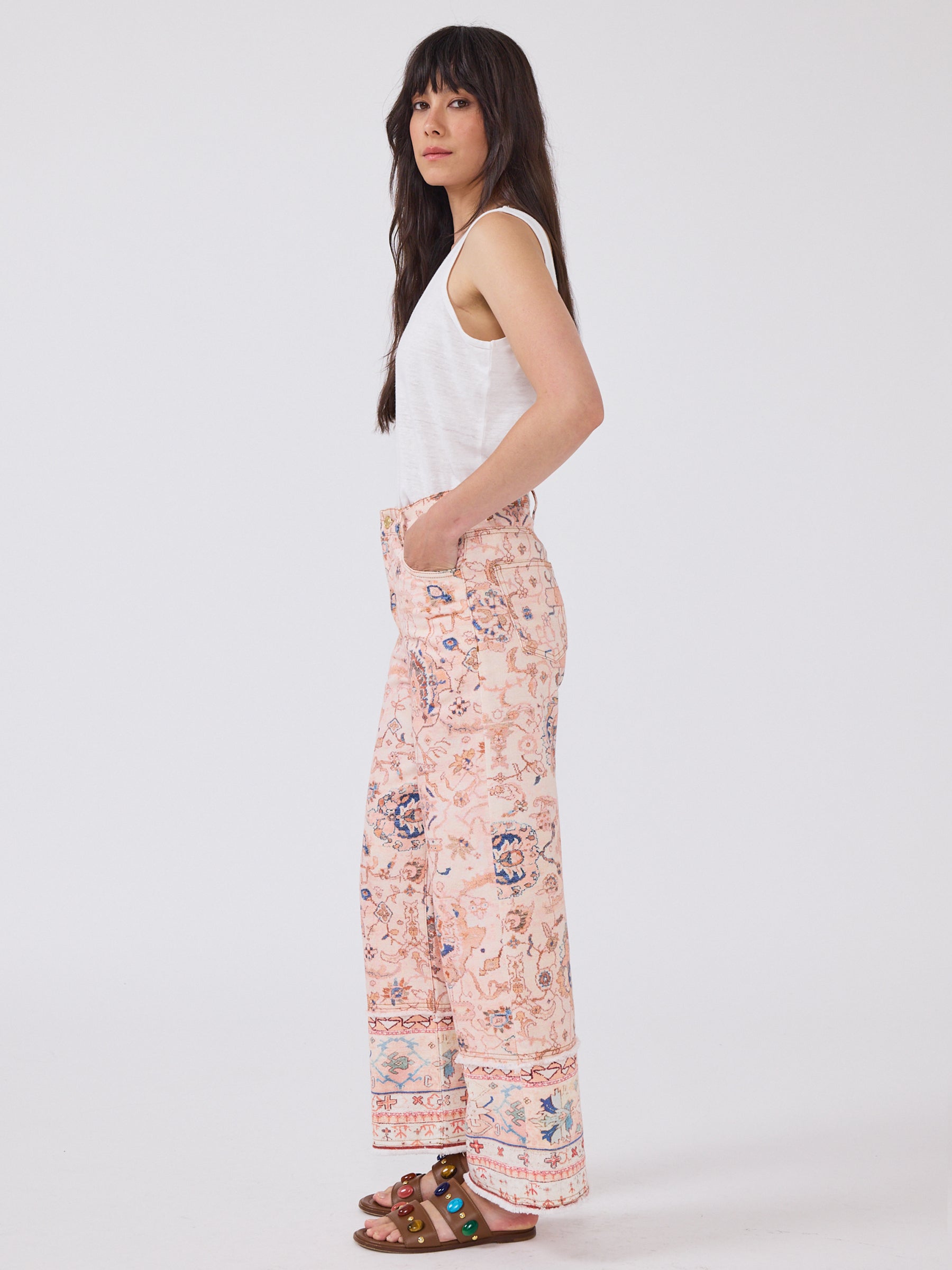 Desert Loom Wide Leg Jeans Pink