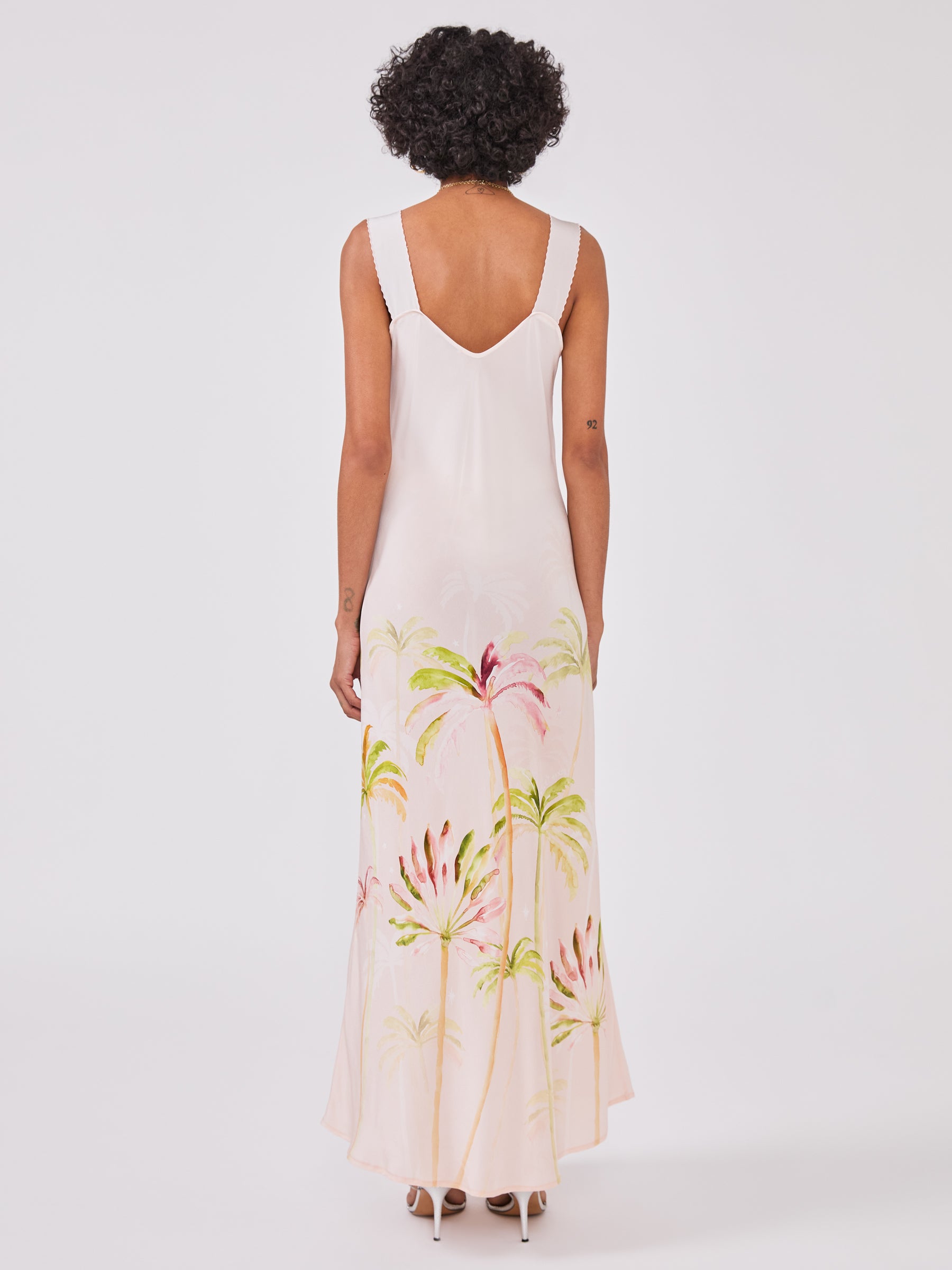 Palmera Slk Slip Dress Pink