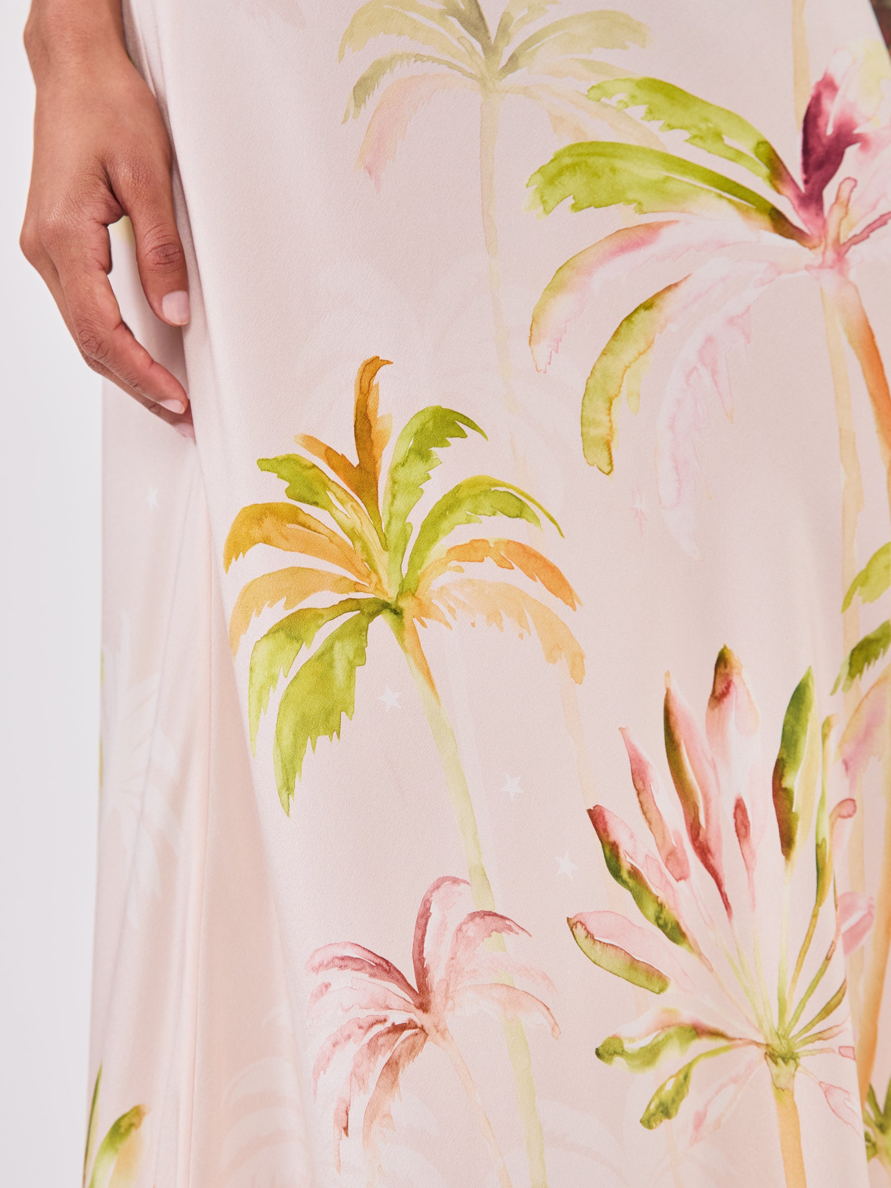 Palmera Slk Slip Dress Pink