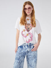 【babylclub】Pinky leopard ribbon tee Pink Ribbon Enchanted Leopard T-Shirt – Hayley Menzies