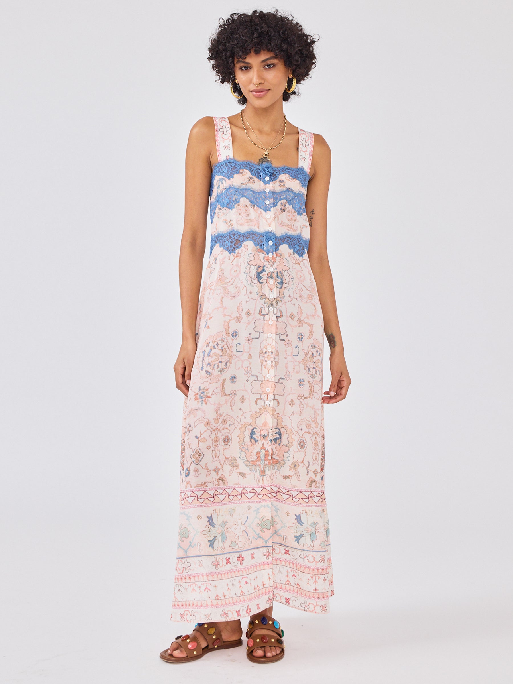 Desert Loom Silk Dress Pink