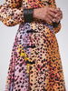 Hypnotic/Natural Cheetah Paneled Silk Maxi Skirt