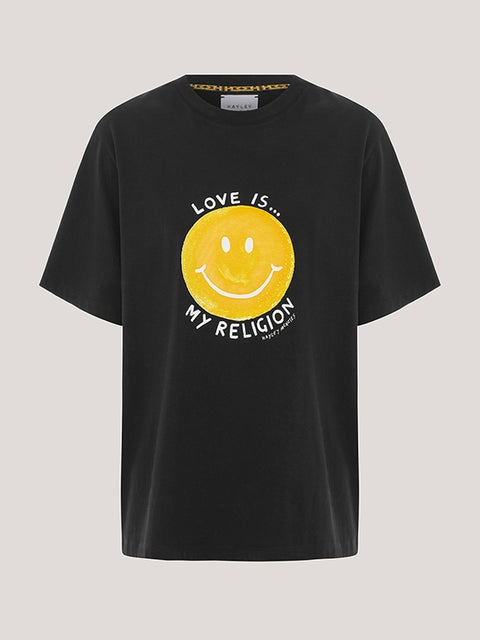 Smiley Love T-Shirt Black