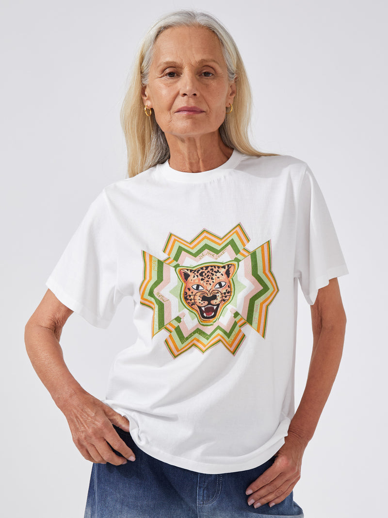 Psychedelic Leopard T-Shirt White