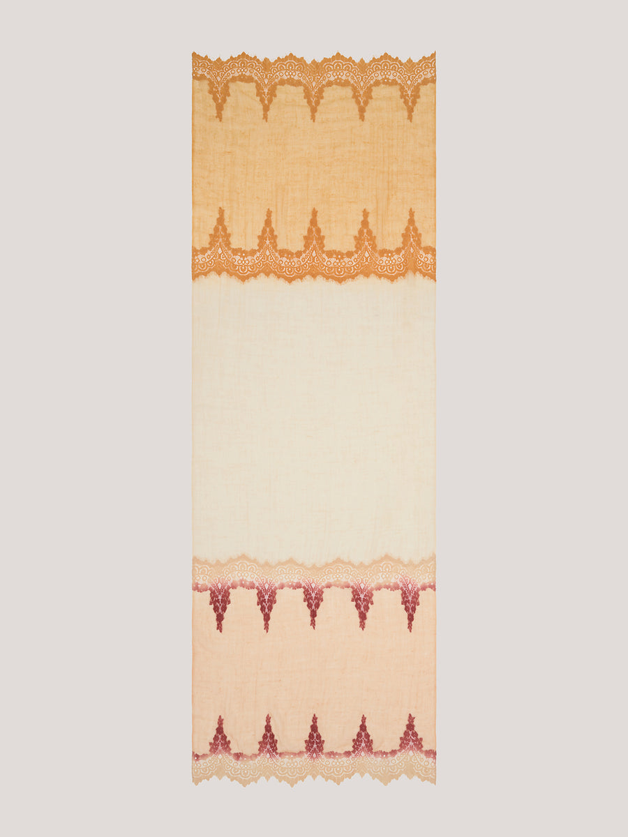 Ombre Lace Cashmere Scarf Pink