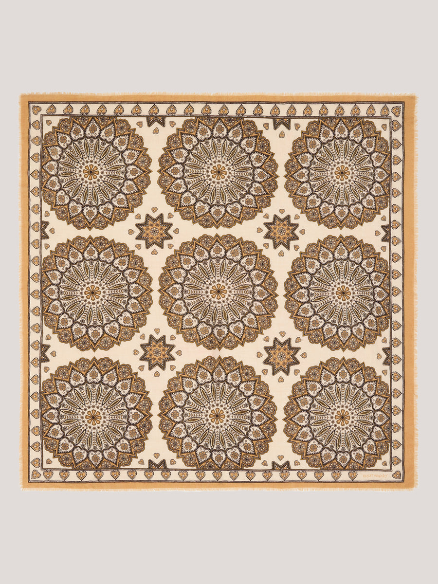 Dalton Cashmere Scarf Cream Large 130 x 130cm
