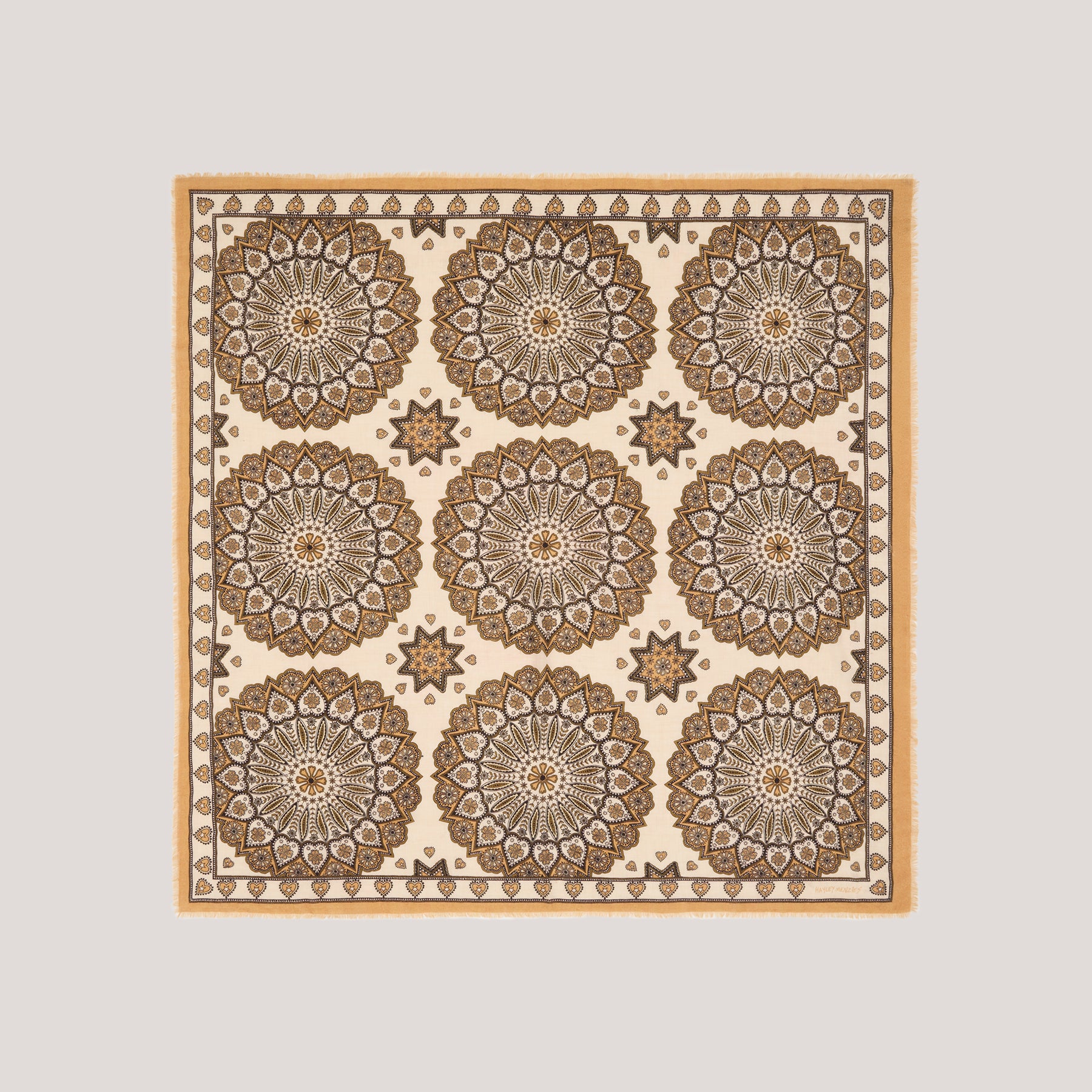 Dalton Cashmere Scarf Cream Large 130x130