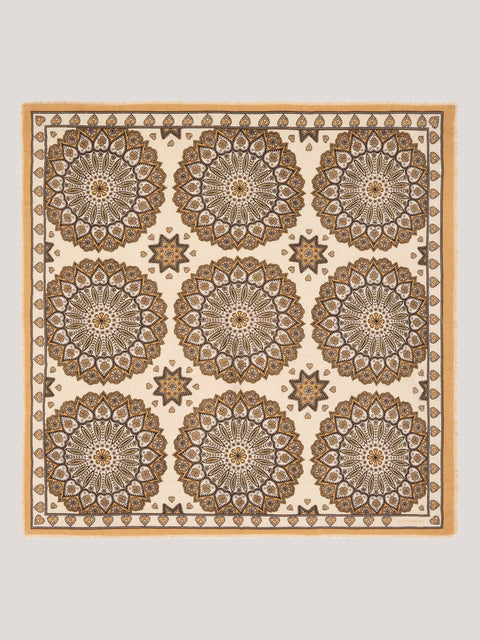 Dalton Cashmere Scarf Cream 130 x 130cm