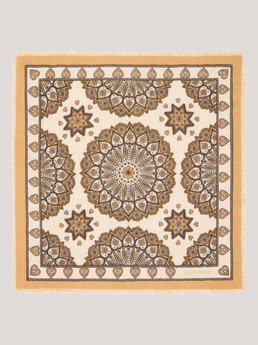 Dalton Cashmere Scarf Cream 75 x 75cm