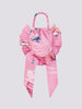 Charming Birds Pink Silk Heart Shape Bag
