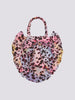 Hypnotic Cheetah Multi Silk Heart Shape Bag