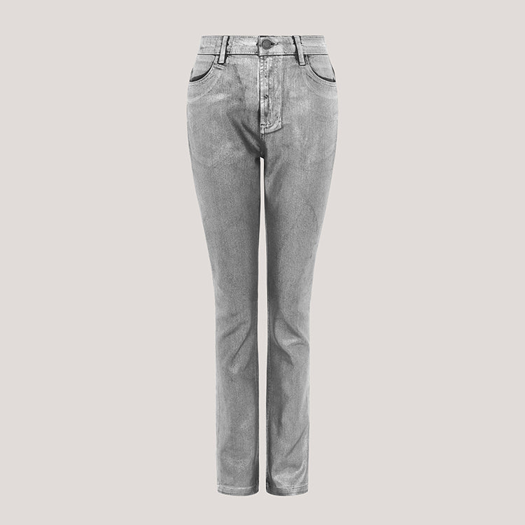 Suzi Cigarette Jeans Silver