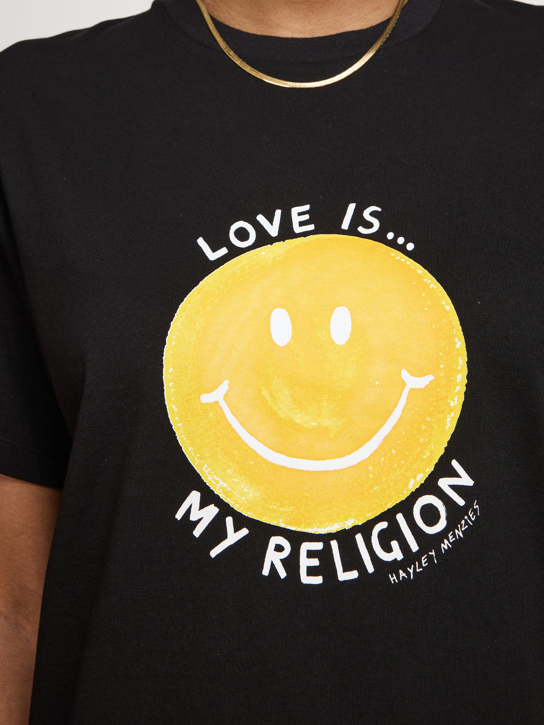 Smiley Love T-Shirt Black