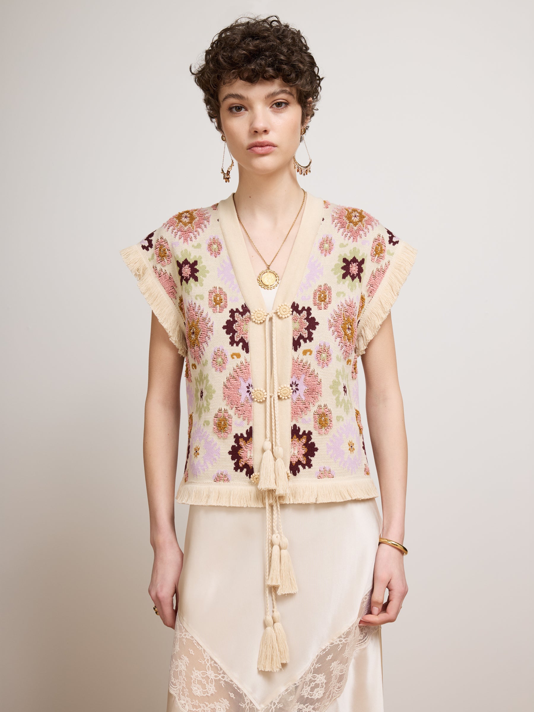 Soraya Waistcoat Ecru